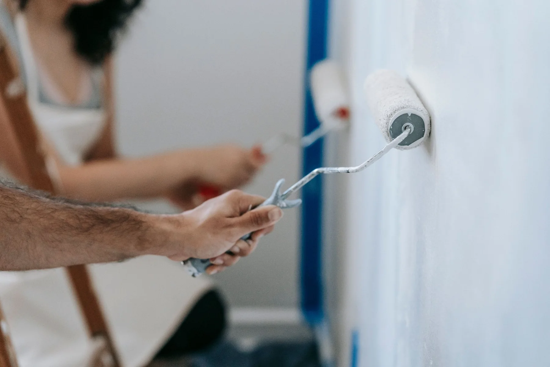 Professional interior painting crew