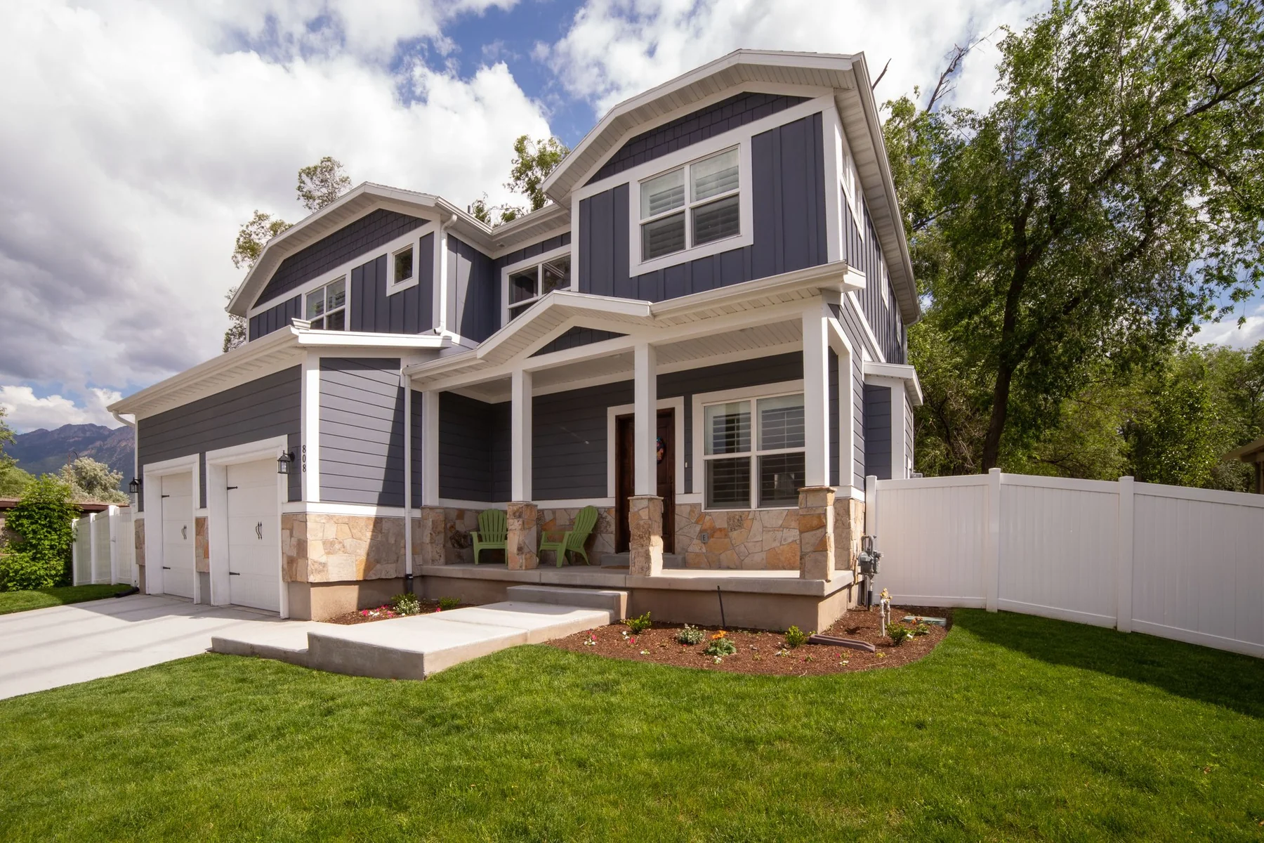 Modern painted home exterior