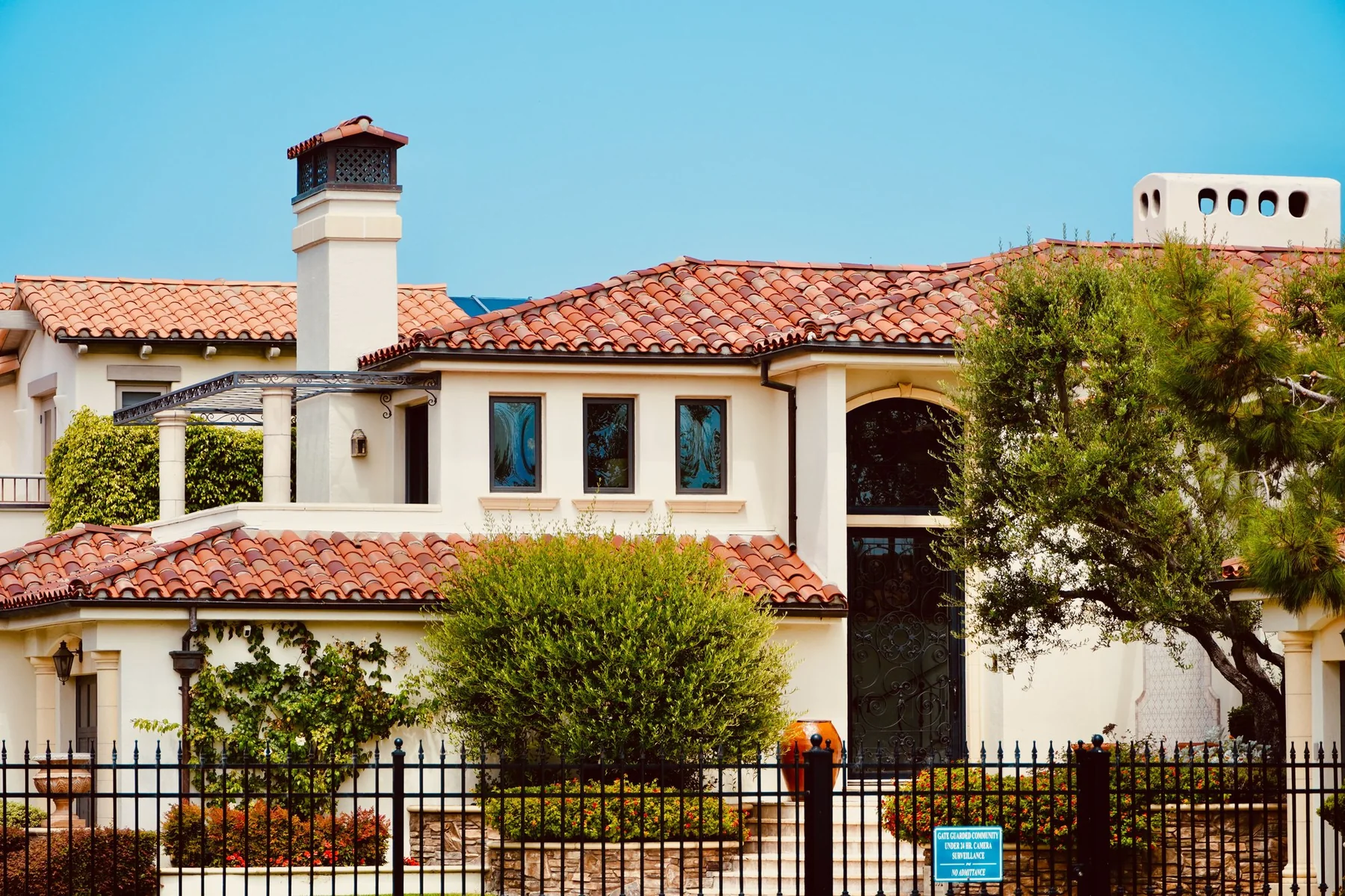 Painted stucco home